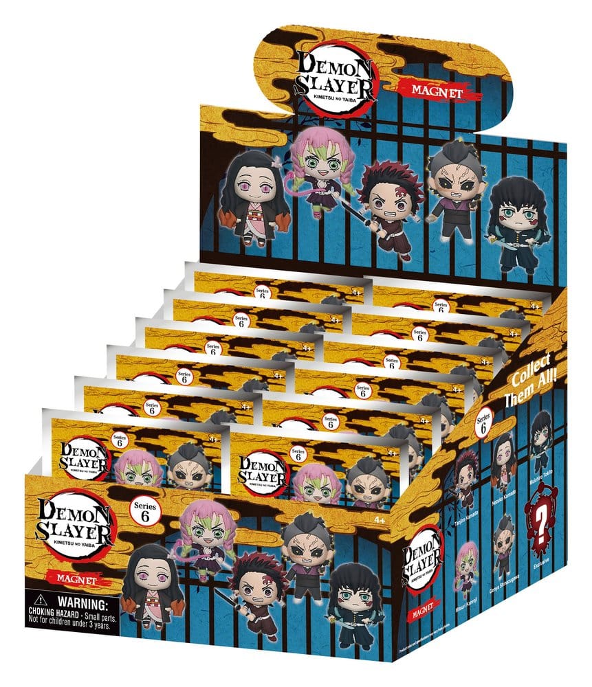 PRE ORDINE - Demon Slayer 3D Foam Magnets Series 6 Blind Bag Display (12)
