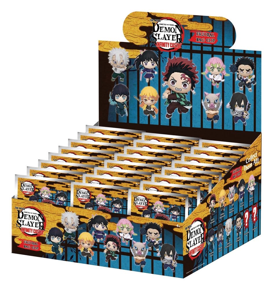 PRE ORDINE - Demon Slayer 3D Foam Bag Clips Infinity Castle Serie 1 Display (24)