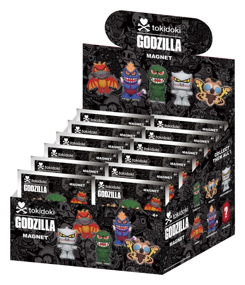 PRE ORDINE - Tokidoki x Godzilla Magnets Blind Pack Serie 1 Display (12)