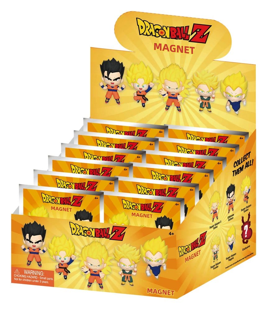 PRE ORDINE - Dragonball Z 3D Foam Magnets Series 1 Blind Bag Display (12)