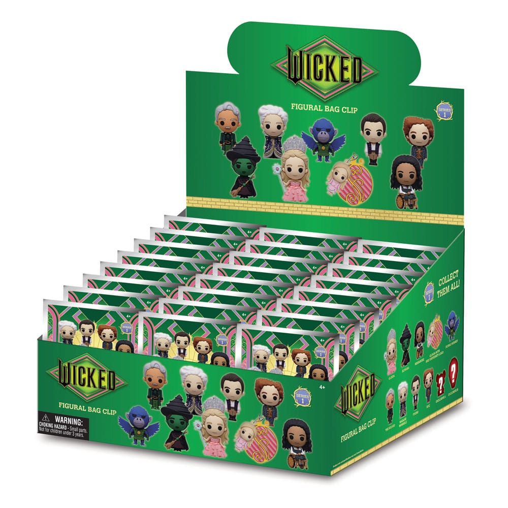 PRE ORDINE - Wicked 3D Foam Bag Clips Series 1 Display (24)