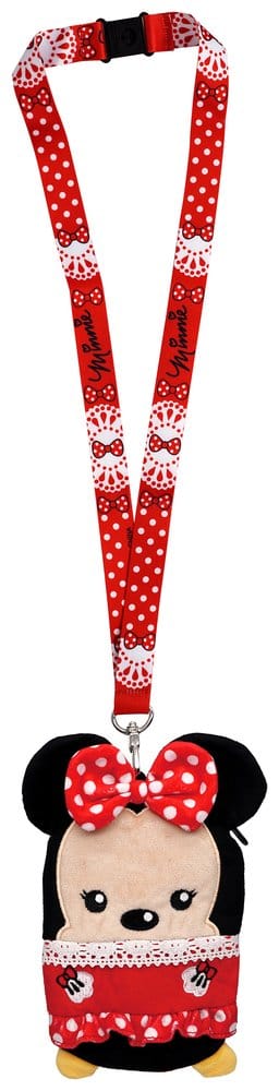 PRE ORDINE - Disney Deluxe Lanyard with Card Holder Minnie Mouse Ver. Red