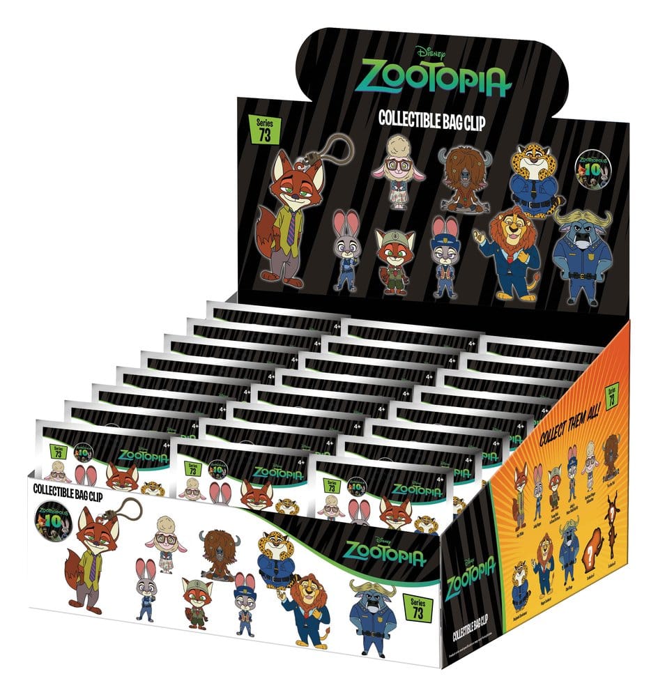 PRE ORDINE - Zootopia 3D Foam Bag Clips Serie 73 Display (24)