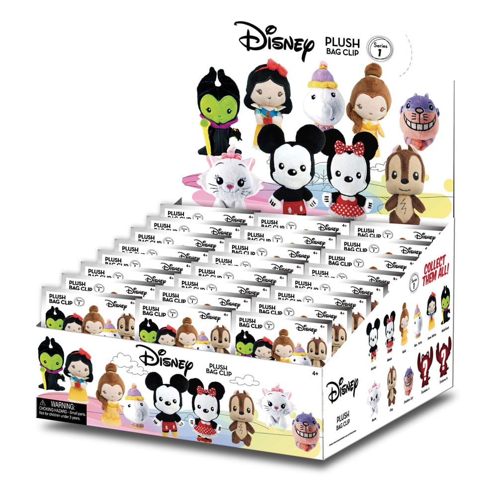 PRE ORDINE - Disney Plush Bag Clips Display (24)