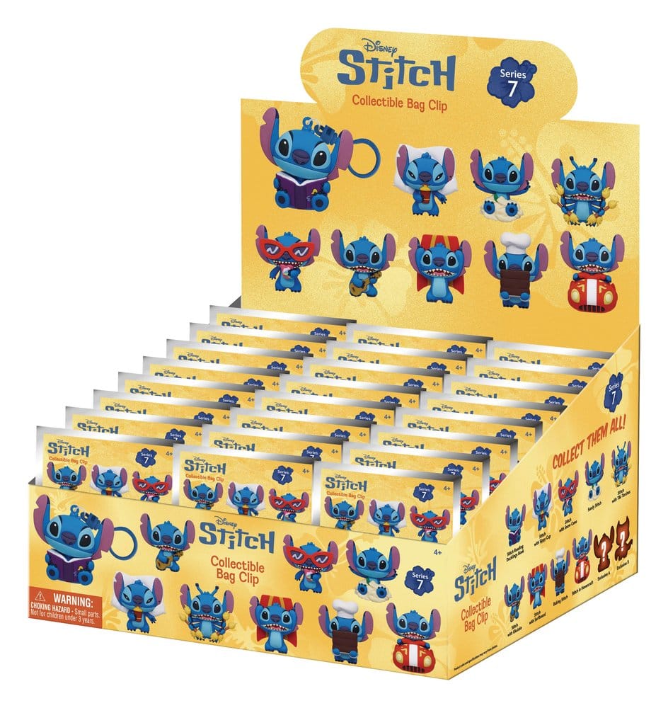 PRE ORDINE - Lilo & Stitch 3D PVC Bag Clips Series 7 Display (24)