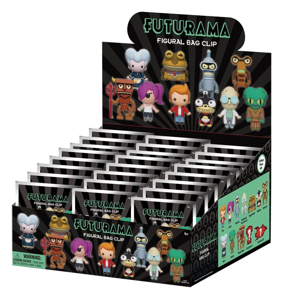 PRE ORDINE - Futurama 3D Foam Bag Clips Series 1 Display (24)