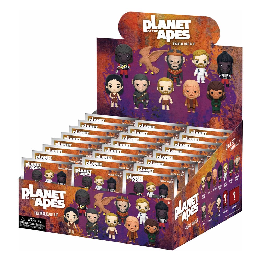 PRE ORDINE - Planet of the Apes 3D Foam Bag Clips Series 1 Display (24)