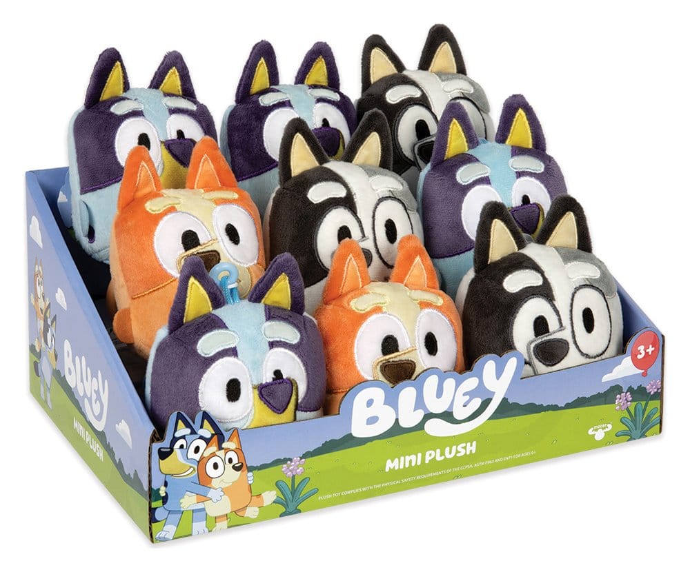 PRE ORDINE - Bluey Mini Plush Figures Display (9)
