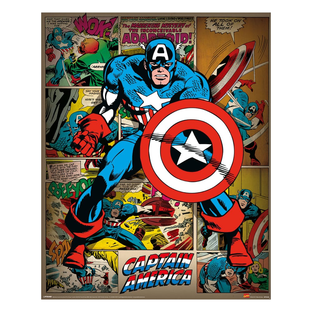 PRE ORDINE - Marvel Comics Poster Pack Captain America Retro 40 x 50 cm (4)