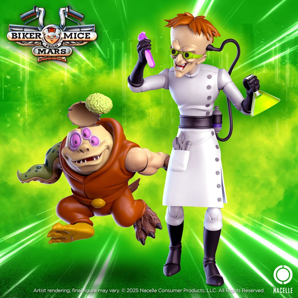PRE ORDINE - Biker Mice From Mars Action Figure Karbunkle & Fred The Mutant 23 cm