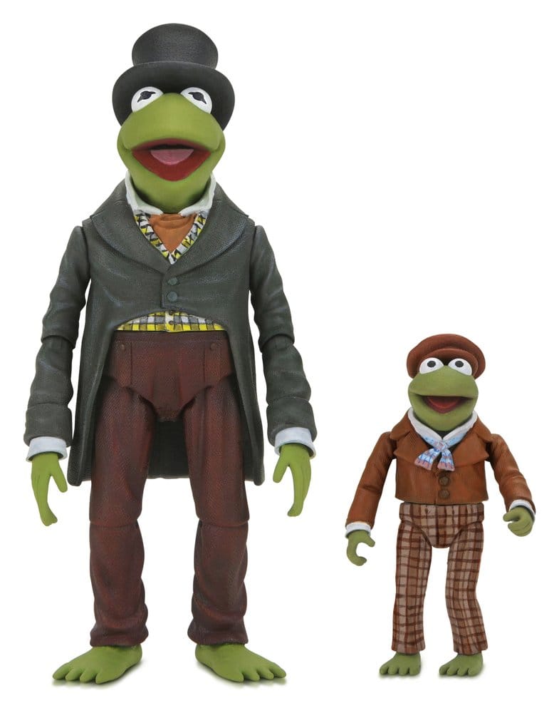 PRE ORDINE - The Muppet Christmas Carol Ultimate Action Figures 2-Pack Kermit as Bob Cratchit & Robin as Tiny Tim 18 cm