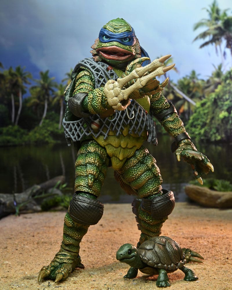 PRE ORDINE - Universal Monsters/Teenage Mutant Ninja Turtles Action Figure Leonardo as the Creature 18 cm