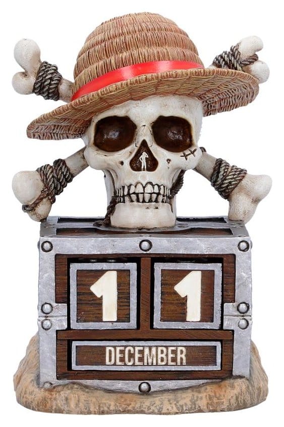 PRE ORDINE - One Piece Perpetual Calendar Luffy Jolly Roger 16 cm