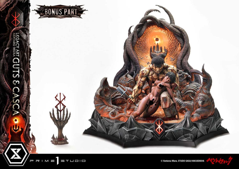 PRE ORDINE - Berserk Ultimate Legacy Art Kentaro Miura Statue 1/4 Guts & Casca Bonus Version 72 cm