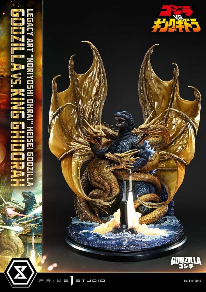 PRE ORDINE - Godzilla Legacy Art "Noriyoshi Ohrai" Statue Heisei Godzilla Godzilla vs. King Ghidorah 82 cm