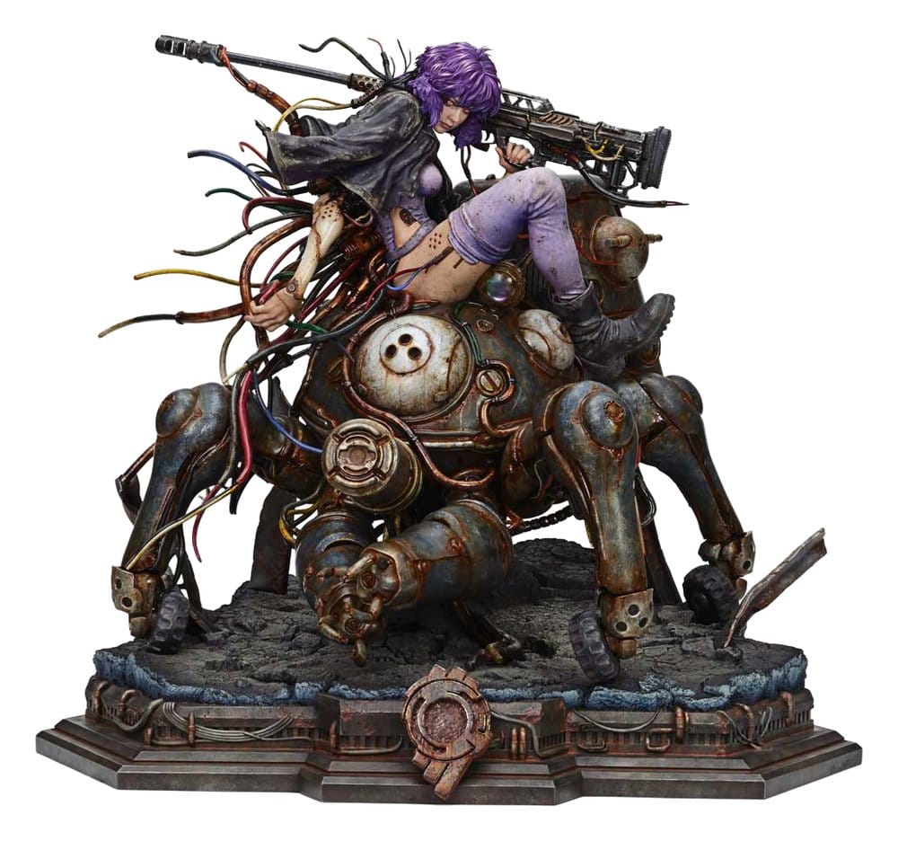 PRE ORDINE - Ghost in the Shell Stand Alone Complex The Legend of Beauty and the Beast Statue 1/4 Motoko Kusanagi & Tachikoma Character color Art by Entei Ryu 53 cm