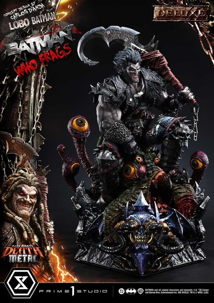 PRE ORDINE - Dark Nights: Death Metal Museum Masterline Statue 1/3 Lobo Batman: Batman Who Frags Deluxe Version 81 cm