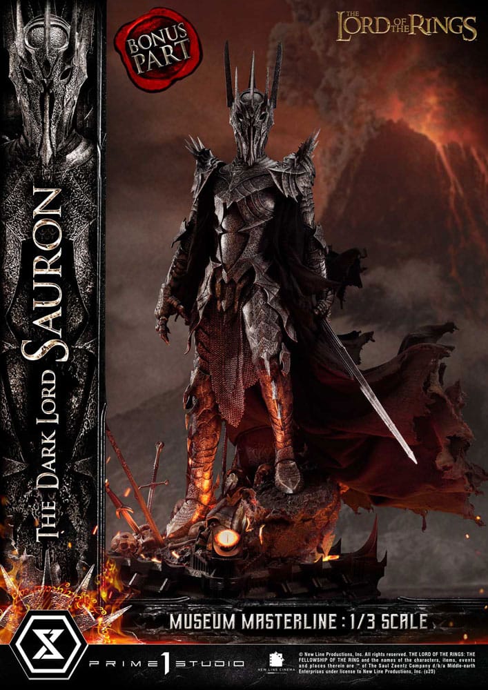 PRE ORDINE - Lord of the Rings Museum Masterline Series Statue 1/3 The Dark Lord Sauron Bonus Version 117 cm