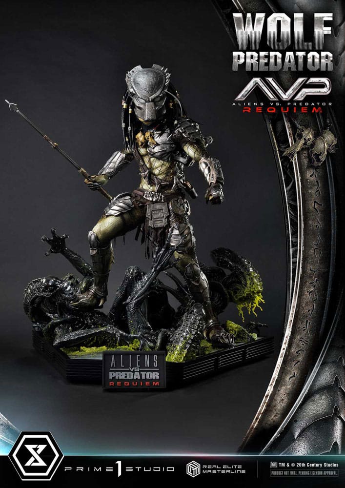 PRE ORDINE - Alien vs. Predator Real Elite Masterline Series Statue 1/3 Requiem Wolf Predator Deluxe Ver. 95 cm