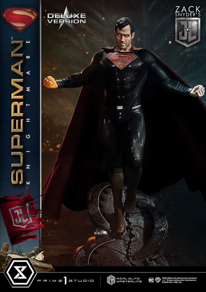 PRE ORDINE - Zack Snyder's Justice League Real Elite Masterline Series Statue 1/3 Superman Knightmare Color Edition Deluxe Ver. 95 cm
