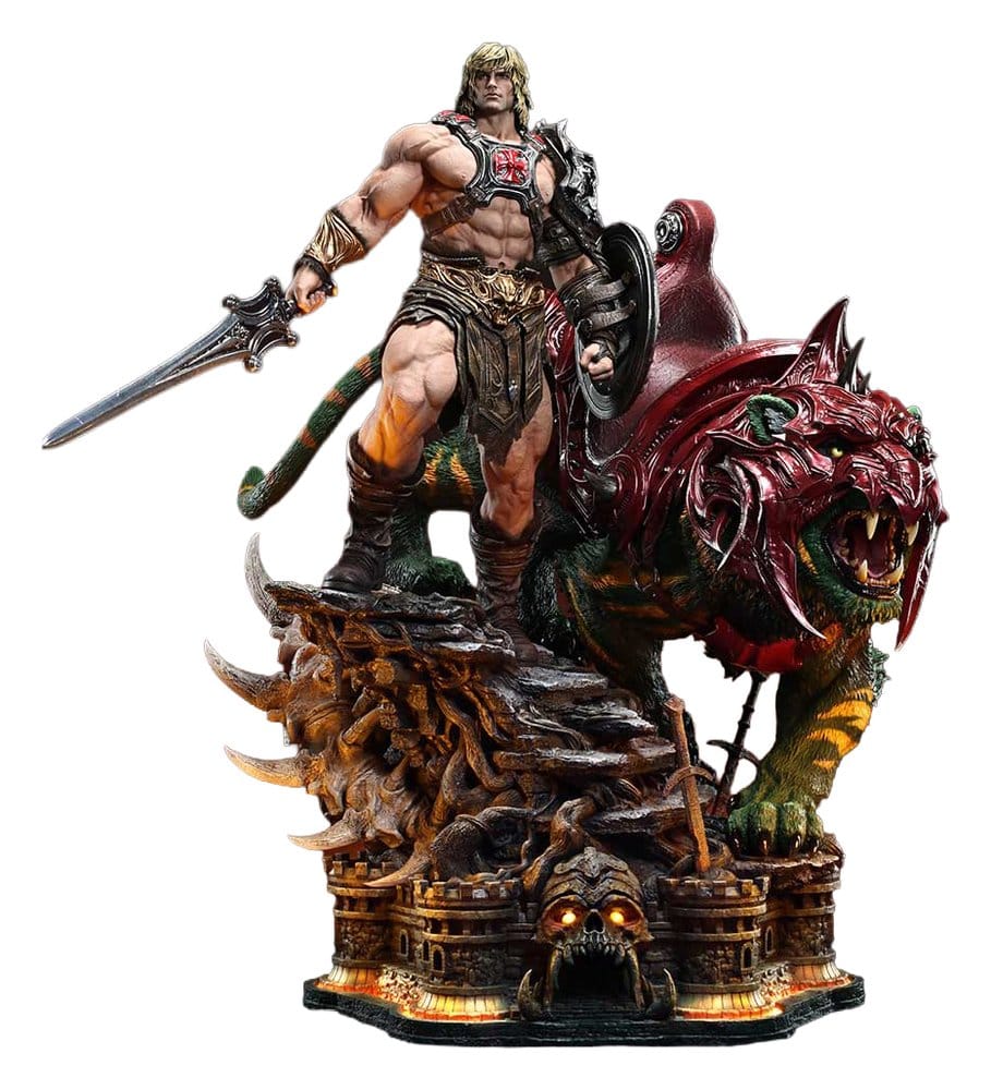 PRE ORDINE - Masters of the Universe Real Elite Masterline Series Statue 1/4 He-Man & Battle Cat 86 cm