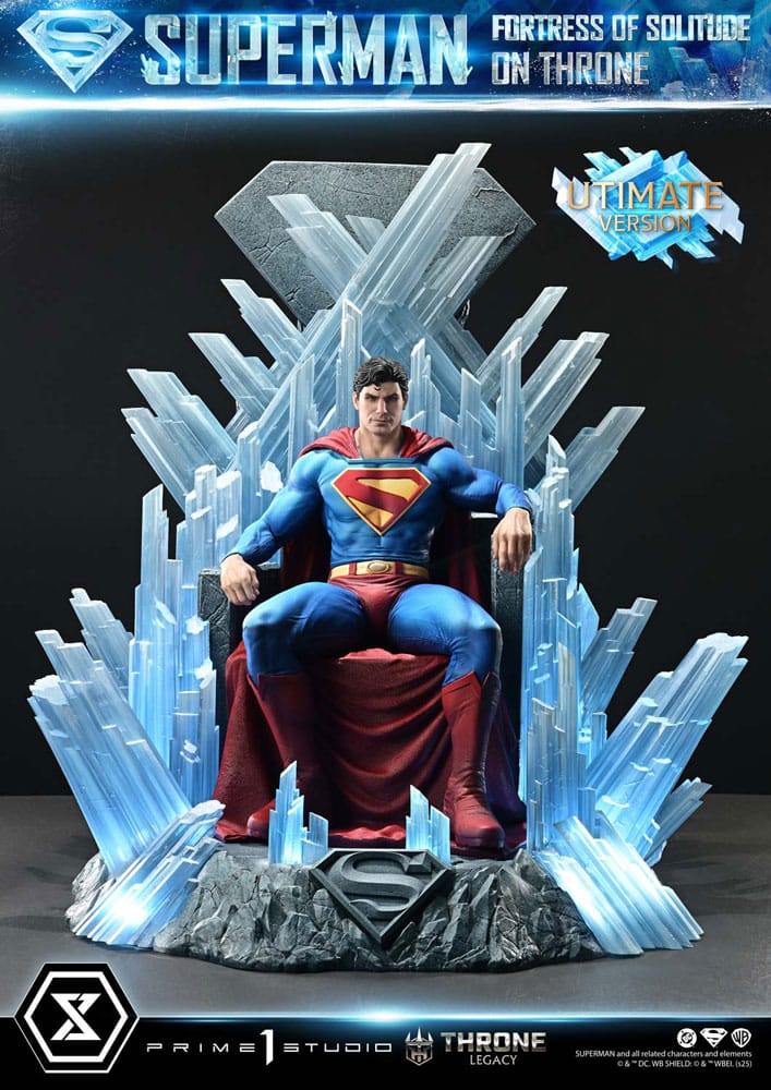 PRE ORDINE - DC Comics Throne Legacy Collection Statue Statue 1/4 Superman Fortress of Solitude on Throne (Design by Gabriele Dell'Otto) Ultimate Version 52 cm