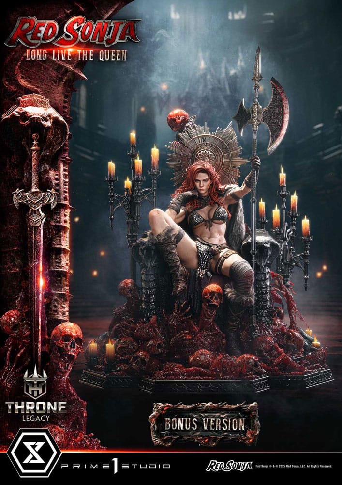 PRE ORDINE - Red Sonja Throne Legacy Collection Statue Statue 1/3 Red Sonja: Long Live the Queen Bonus Version 77 cm