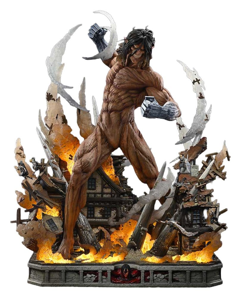PRE ORDINE - Attack on Titan (TV animation) Ultimate Diorama Masterline Statue Eren Yeager Attack Titan Bonus Version 81 cm