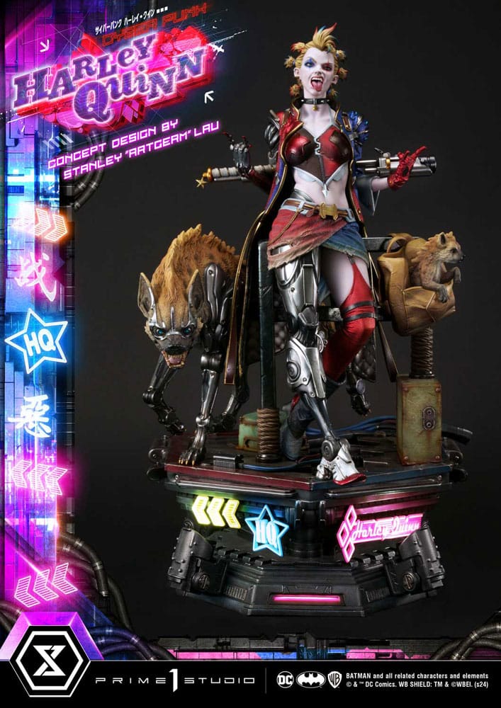 PRE ORDINE - Batman Ultimate Premium Masterline Series Statue Cyberpunk Harley Quinn 60 cm