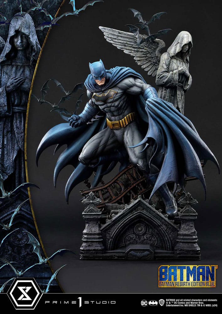 PRE ORDINE - Batman Ultimate Premium Masterline Series Statue 1/4 Batman Rebirth Edition Blue 71 cm