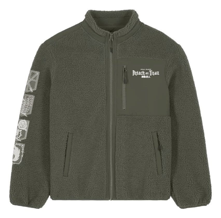 Attack On Titan Logo Sherpa Jacket