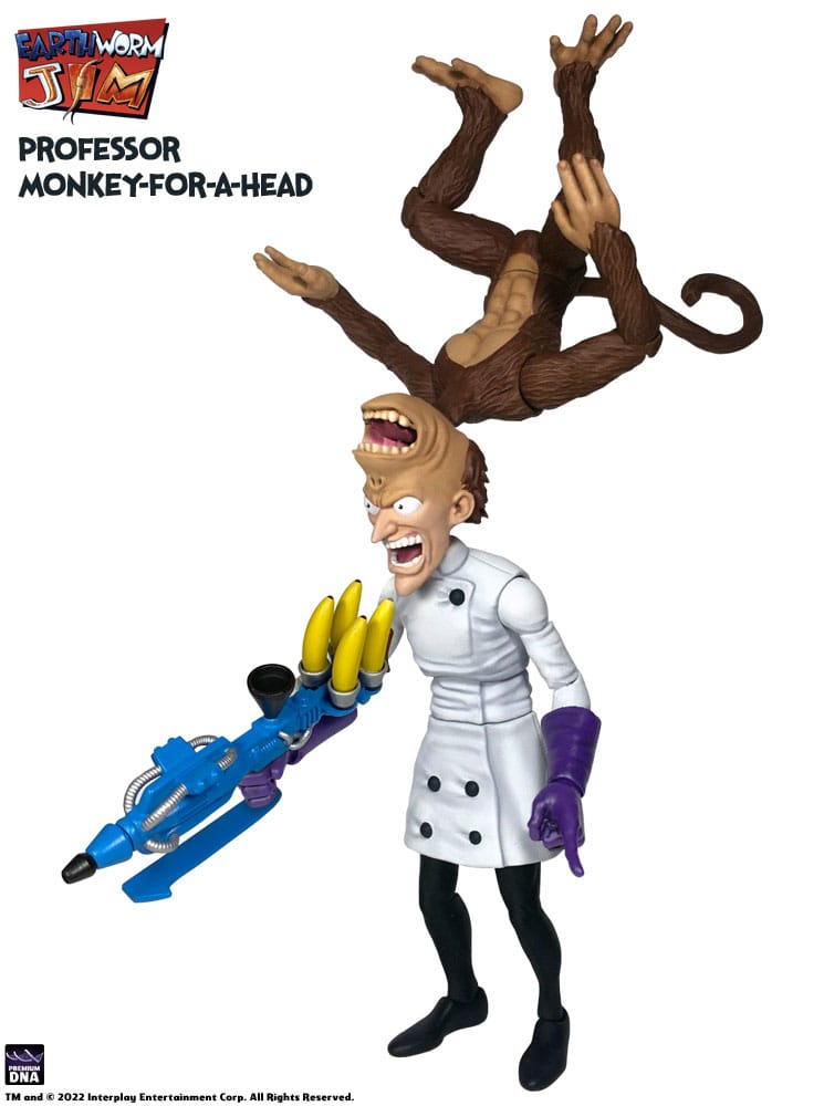 PRE ORDINE - Earthworm Jim Action Figure Wave 1: Professor Monkey-For-A-Head 28 cm