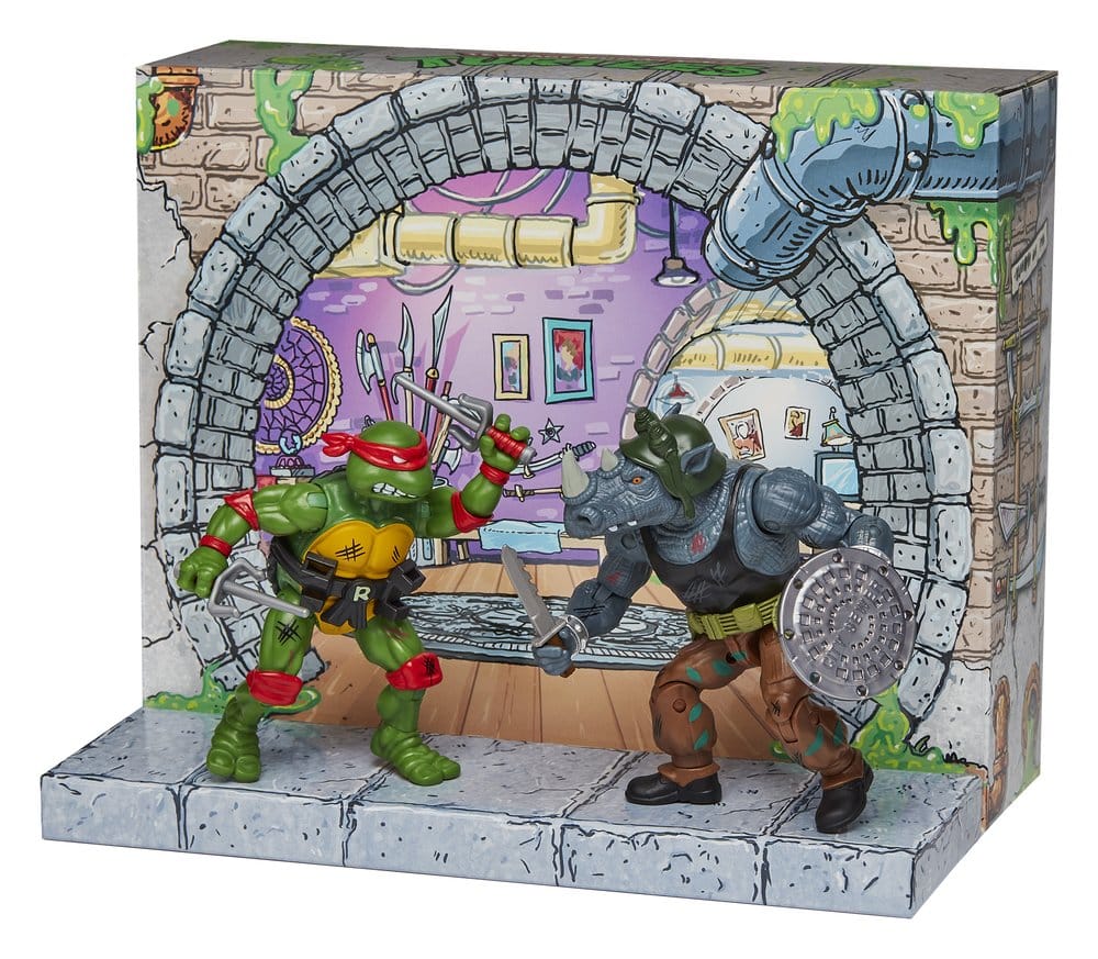 PRE ORDINE - Teenage Mutant Ninja Turtles: Remastered Action Figures Raphael vs. Rocksteady