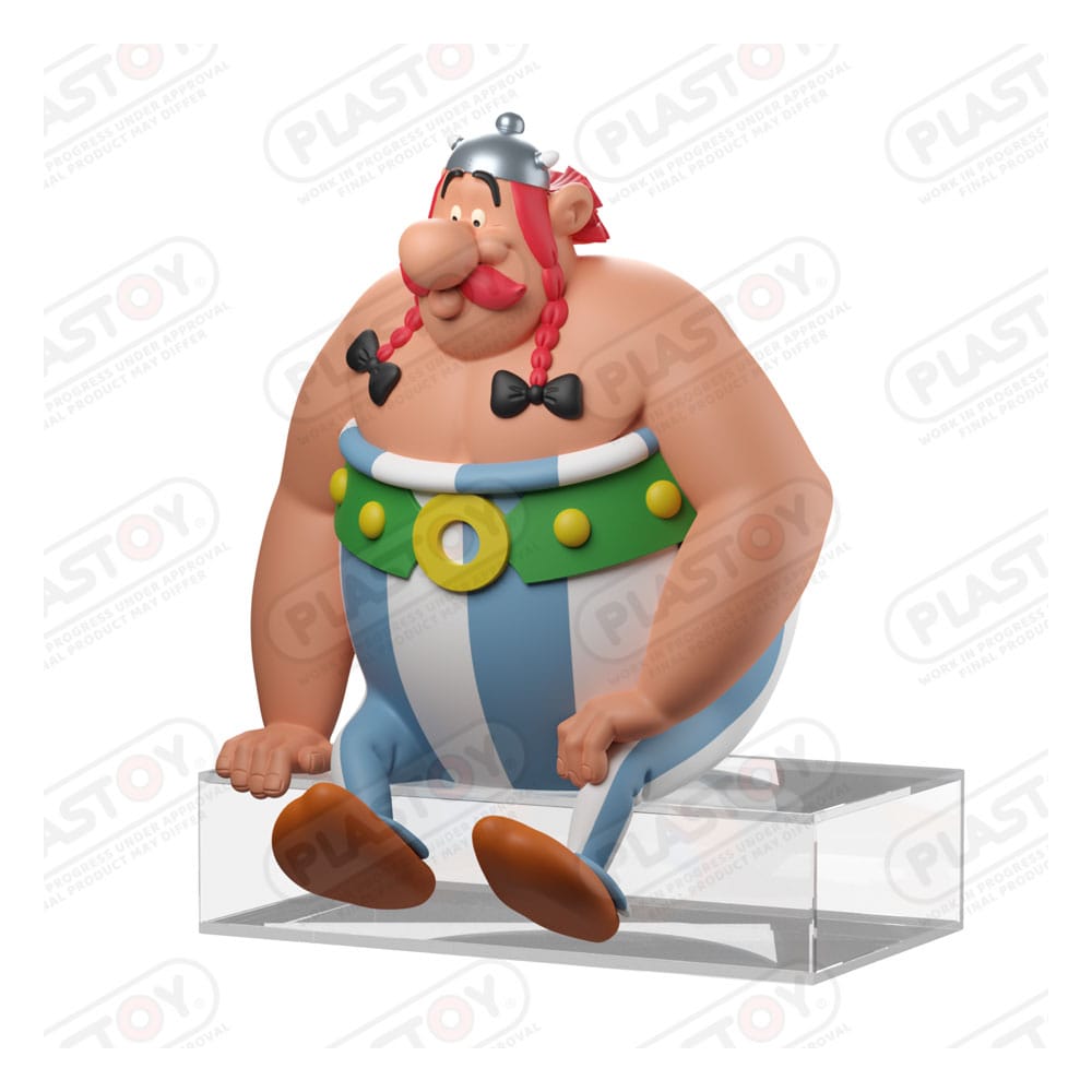 PRE ORDINE - Asterix figure Obelix sitting 13,5 cm