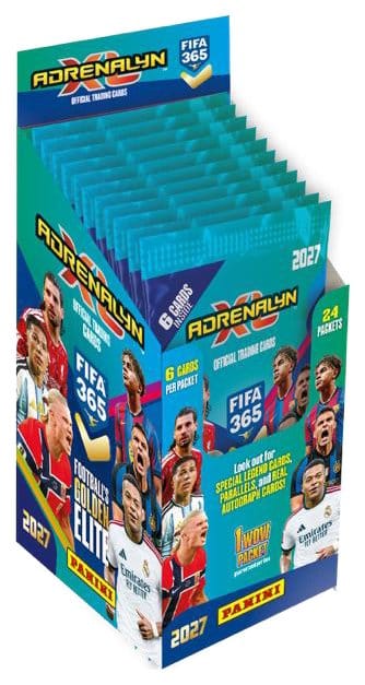 PRE ORDINE - FIFA 365 Adrenalyn XL 2027 Trading Cards Flow Pack Display (24)