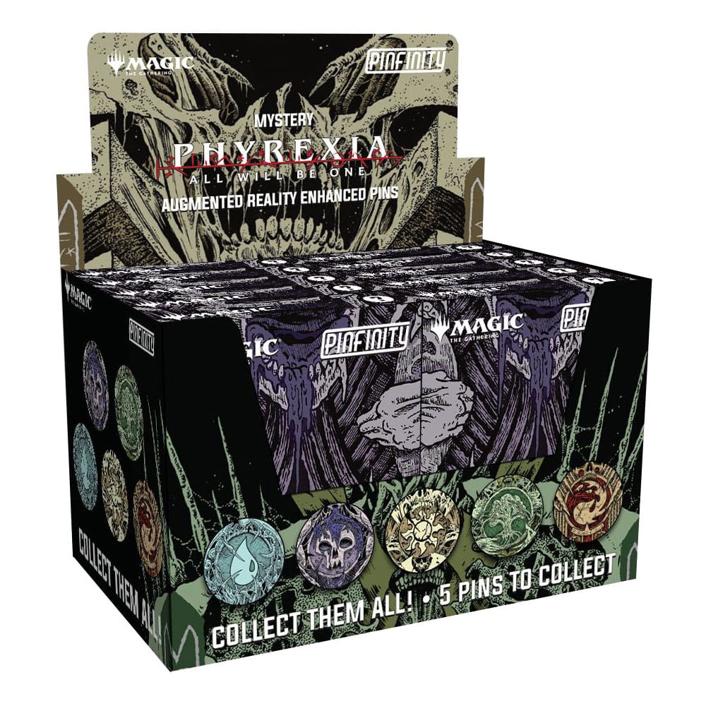 PRE ORDINE - Magic: The Gathering Pins Blind Box Mystery Phyrexia Infected Lands Assortment (10)