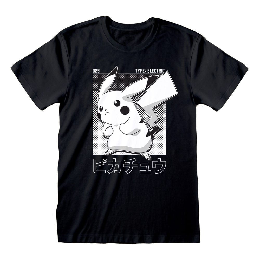 Pokémon T-Shirt Halftone Pikachu Size M