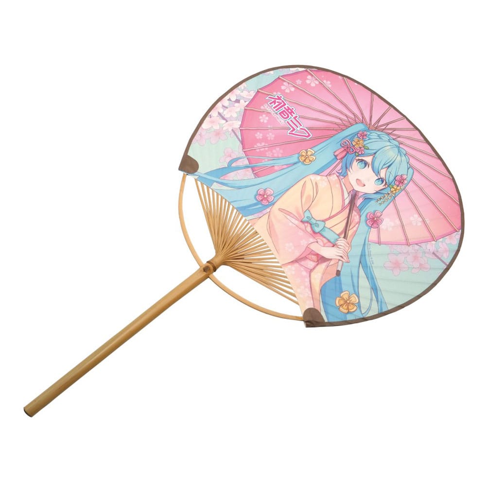 PRE ORDINE - Hatsune Miku Non-Folding Uchiwa Fan Miku Kimono