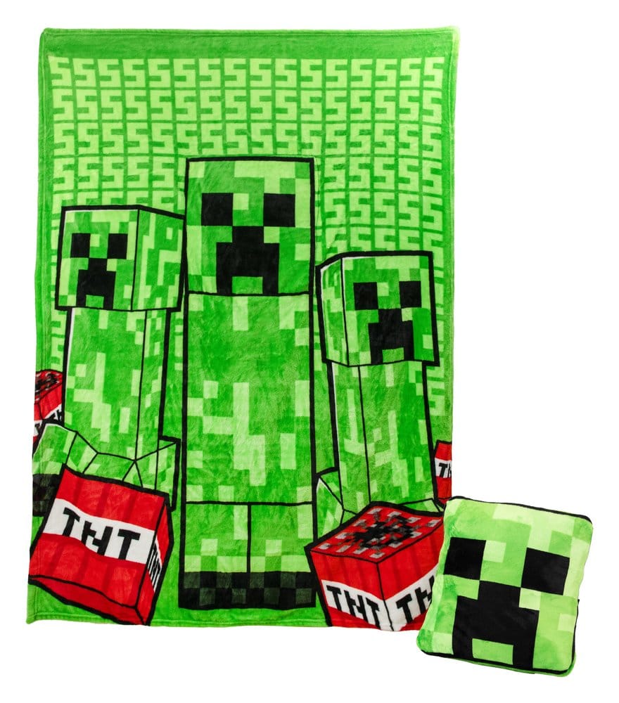 PRE ORDINE - Minecraft Cushion Blanket Creeper 2-in-1 Foldable 150 cm