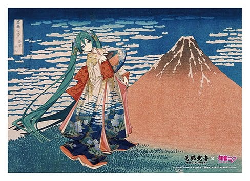 PRE ORDINE - Katsushika Hokusai x Hatsune Miku Acrylic Panel Thirty-six Views of Mount Fuji Fine Wind, Clear Morning 30 cm
