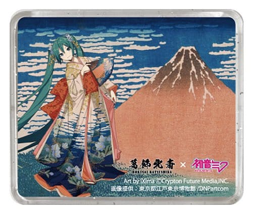 PRE ORDINE - Katsushika Hokusai x Hatsune Miku 3D Magnet Thirty-six Views of Mount Fuji Fine Wind, Clear Morning