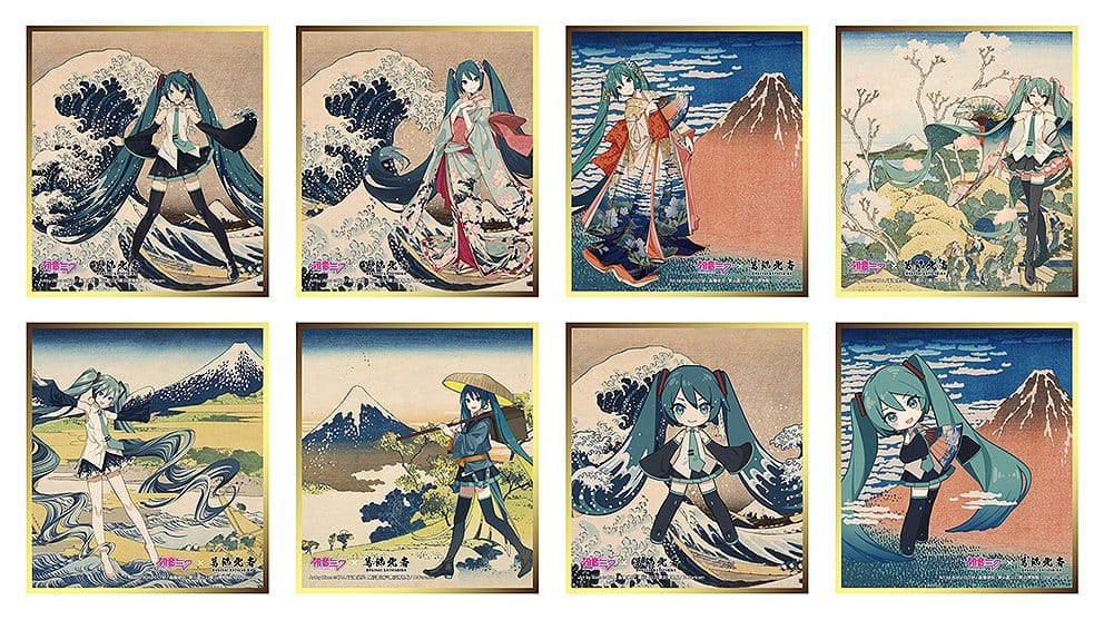 PRE ORDINE - Hatsune Miku x Katsushika Hokusai iXima Shikishi Blind Box Assortment (8)