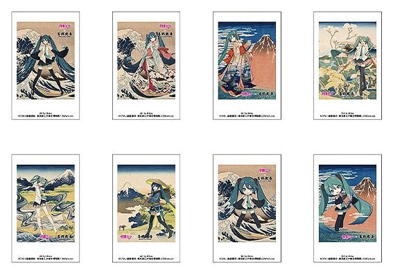 PRE ORDINE - Hatsune Miku×Katsushika Hokusai iXima Instant Photo Card Blind Box Assortment (8)