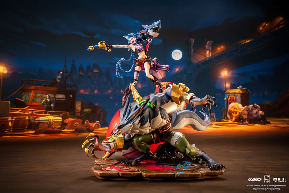 PRE ORDINE - League of Legends Statue 1/10 2XKO Jinx & Warwick Diorama 37 cm