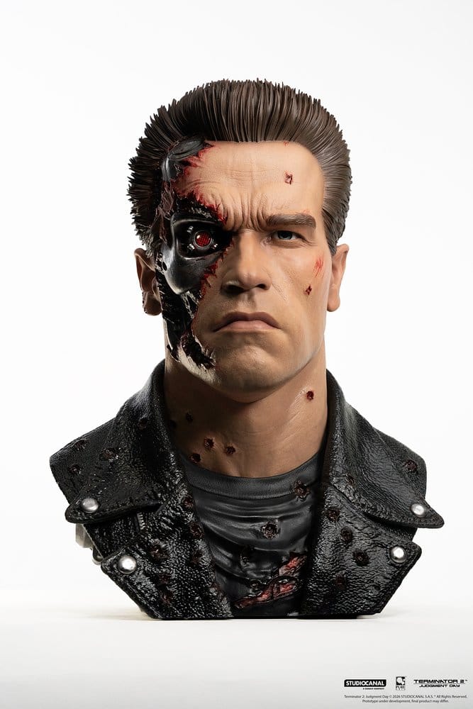 PRE ORDINE - Terminator 2 Replik 1/1 T-800 Model 101 Battle Damaged Art Mask 47 cm