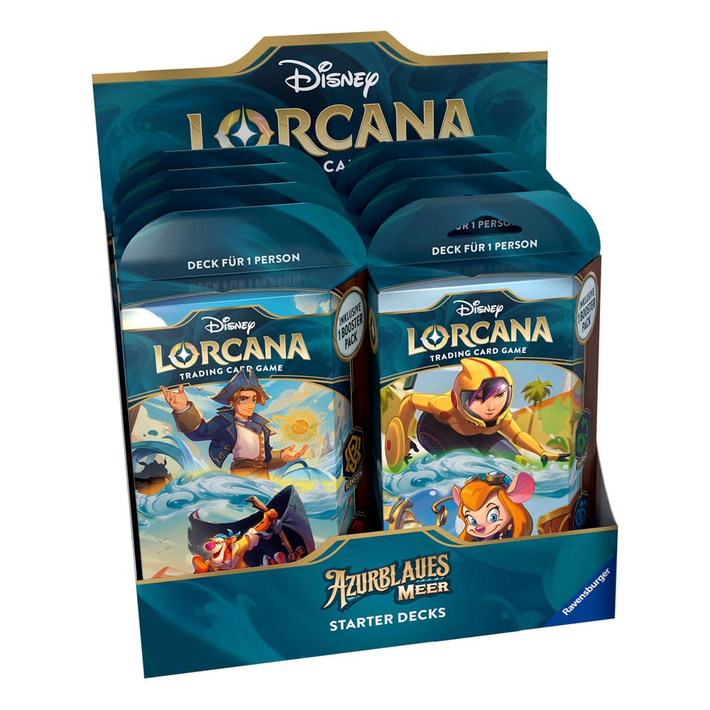 PRE ORDINE - Disney Lorcana TCG Azurblaues Meer Starter Decks Display (8) *German Edition*
