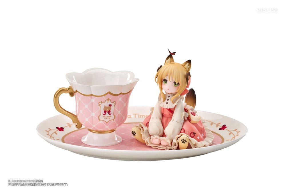 PRE ORDINE - Original Character DLC Series PVC Figure Tea Time Cats Orange Cat 10 cm