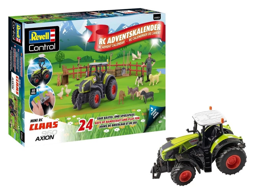 PRE ORDINE - Claas Revell Control Advent Calendar RC Tractor Axion 960 10 cm