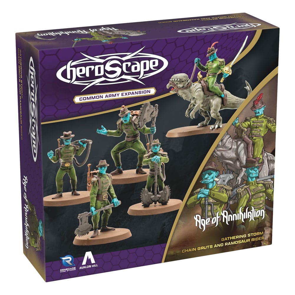 PRE ORDINE - Heroscape Army Expansion Age of Annihilation Chain Gruts & Ramosaur Rider (Common) *English Version*