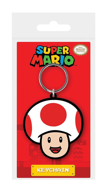 PRE ORDINE - Super Mario Rubber Keychain Toad 6 cm